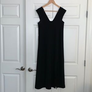 Black modern sleeveless dress